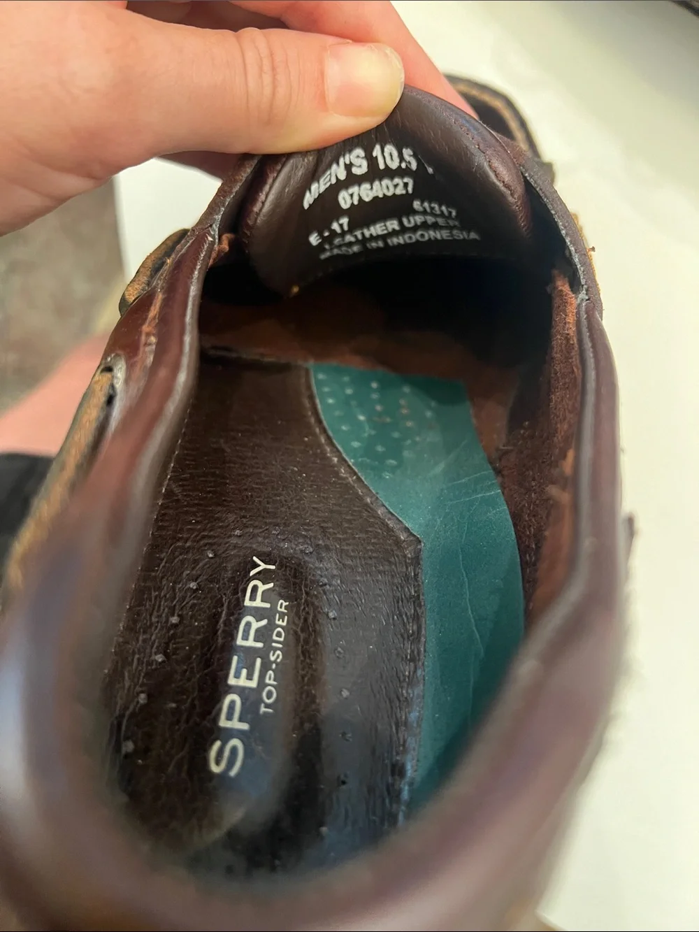 Sperry Brown Leather Moc Toe Boat Shoes